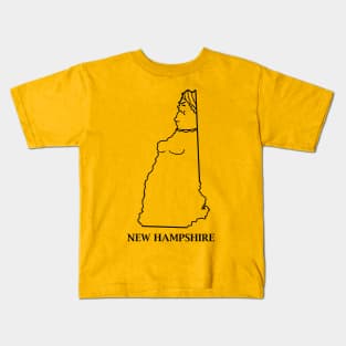 A funny map of New Hampshire Kids T-Shirt